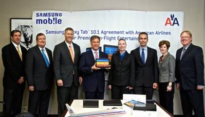 三星移動(dòng)與美國(guó)航空達(dá)成戰(zhàn)略合作，開啟機(jī)上移動(dòng)設(shè)備銷售新篇章